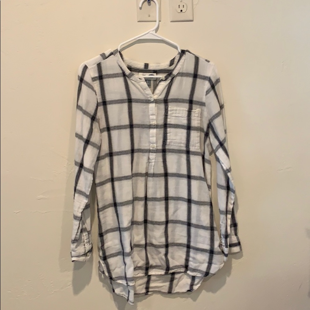 Black and white Plaid tunic